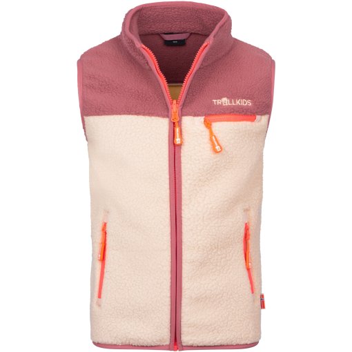 Produktbild von Trollkids Hemsedal Weste Kinder - Frozen Berry/Sandstone