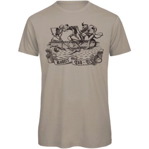 Photo produit de RTTshirts T-Shirt Cycliste Homme - Radler Tod &amp; Teufel - sand