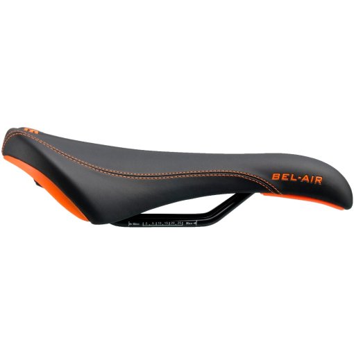 Produktbild von SDG Bel-Air RL Stahl Sattel - schwarz/orange