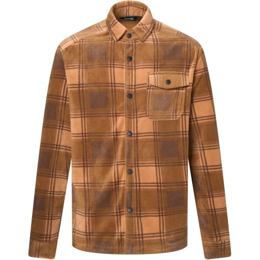 Picture of Regatta Frankie Fleece Shirt Men - Rich Tan/Ground Coffee Check 0U2