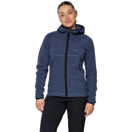 Foto de Bergans Chaqueta con Capucha Mujer - Vaagaa Merino Terry Midlayer - granite blue