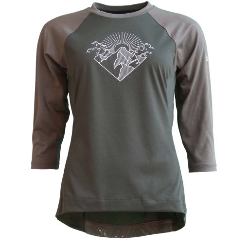 Produktbild von Zimtstern PureFlowz 3/4-Arm MTB-Trikot Damen - Forest Night/Dusty Olive