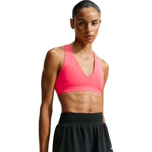 Produktbild von Nike Indy Strappy Sport-BH mit leichter Unterstützung Damen - laser crimson/black IV4912-644