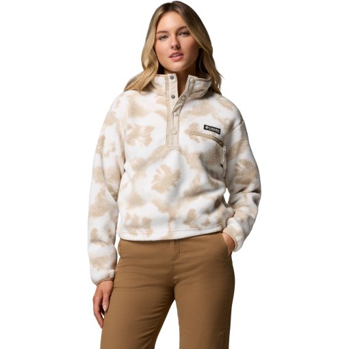 Produktbild von Columbia Helvetia II Printed Half Snap Fleecepullover Damen - Sea Salt/Sprayflower
