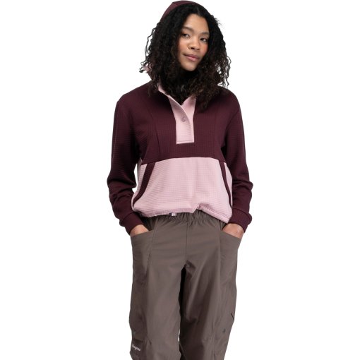 Photo produit de Bergans Vega Wool Sweat à capuche pour femmes - merlot/faded pink