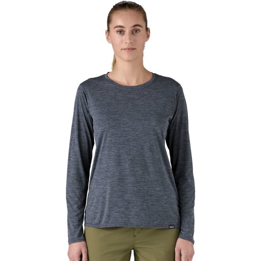 Foto de Patagonia Camiseta Maniche Lunghe Mujer - Cap Cool Daily - Smolder Blue - Light Smolder Blue X-Dye