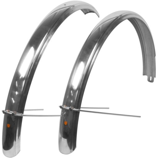 Productfoto van Velo Orange Fluted Fenders Spatbordenset - 28&quot; | 63mm - Silver