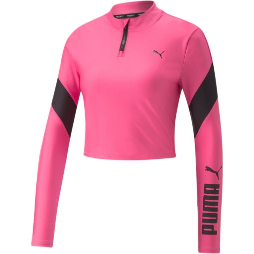 Immagine prodotto da Puma Crop Top Donna - Fit Eversculpt 1/4 Zip - Sunset Pink