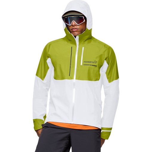 Productfoto van Norrona senja Gore-Tex Jas Heren - Golden Lime/Snow White