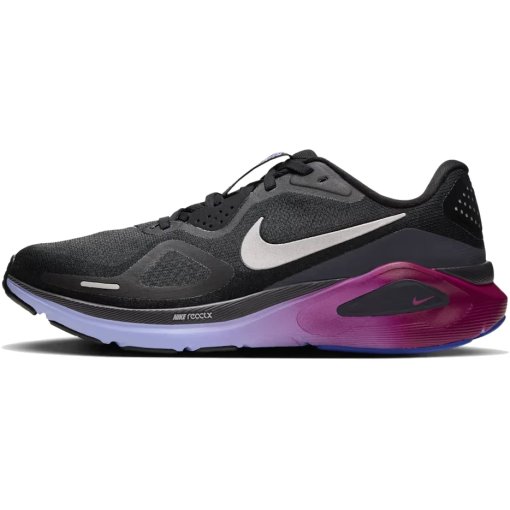 Productfoto van Nike Structure 26 Hardloopschoenen voor dames - black/gridiron/purple pulse/metallic silver HJ1101-006