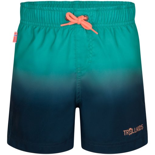 Photo produit de Trollkids Haukland Short de bain pour enfants - Aquamarine Green/Midnight Forest