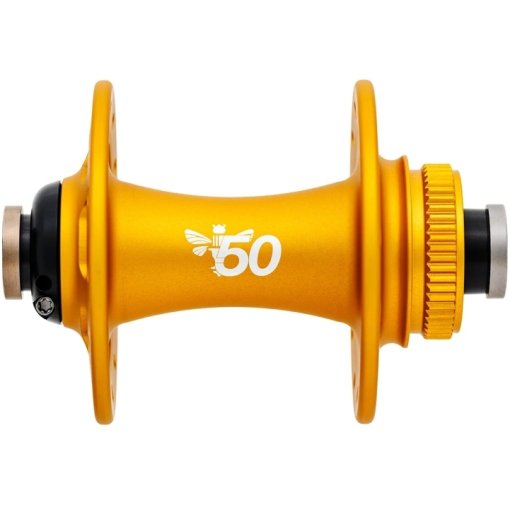 Productfoto van Chris King R45D Voorwielnaaf - Centerlock | 12x100mm - matte gold 50th