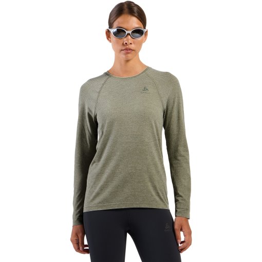 Produktbild von Odlo Essentials Seamless Langarm-Laufshirt 2.0 Damen - vetiver melange