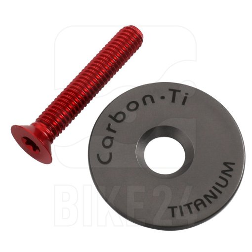 Produktbild von Carbon-Ti X-Cap Ahead Kappe - Titan - rot