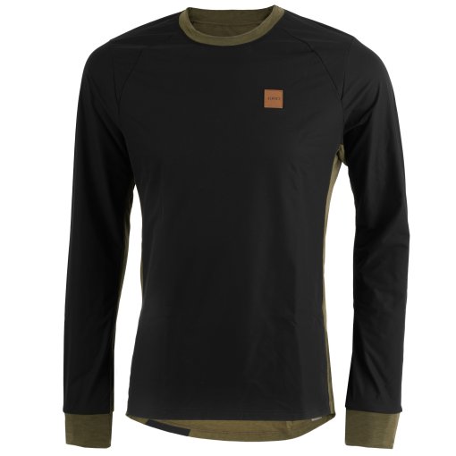 Foto de Giro Camiseta Manga Larga Cortavientos Hombre - Roust - negro/trail green