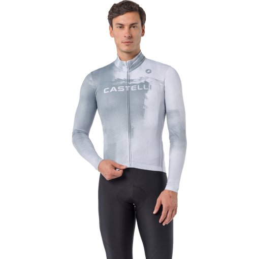 Picture of Castelli Nebula Thermal LS Jersey Men - silver grey/nickel grey 870