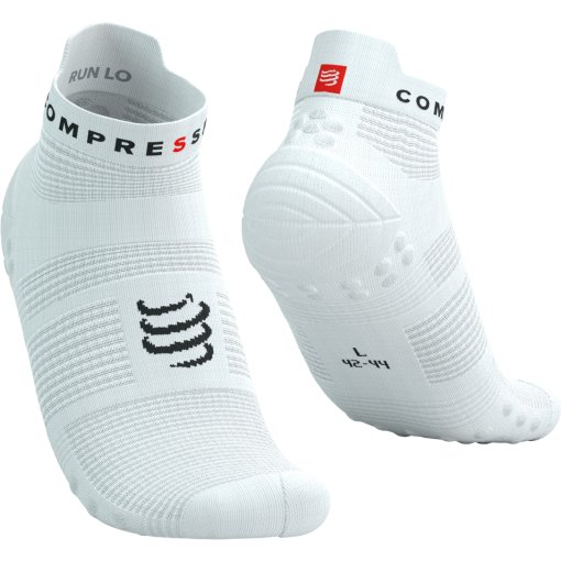 Produktbild von Compressport Pro Racing Kompressionssocken v4.0 Run Low - weiß/schwarz