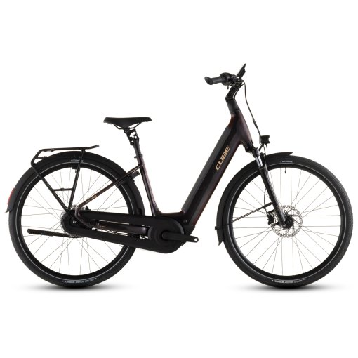 Immagine prodotto da CUBE Bici Elettrica - SUPREME HYBRID Comfort Pro 600 - Easy Entry - 2026 - 28“ – solareclipse / gold