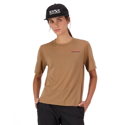 Productfoto van Mons Royale Icon Merino T-Shirt Dames - toffee