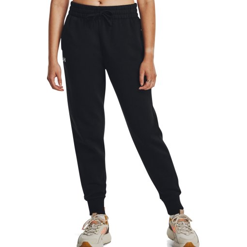 Foto de Under Armour Joggers Mujer - UA Rival Fleece - Negro/Blanco