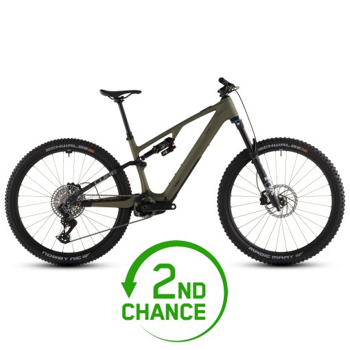 Produktbild von CUBE AMS HYBRID ONE44 C:68X TM 400X - 29&quot; Carbon E-Mountainbike - 2026 - reedgreen / matrix  - B-Ware