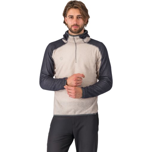 Productfoto van Castelli Alpha Fleece Hoodie Heren - silver grey/dark grey 870
