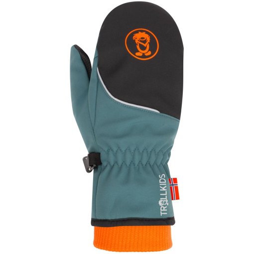 Produktbild von Trollkids Trolltunga Fäustlinge Kinder - Stormy Blue/Black/Flame Orange