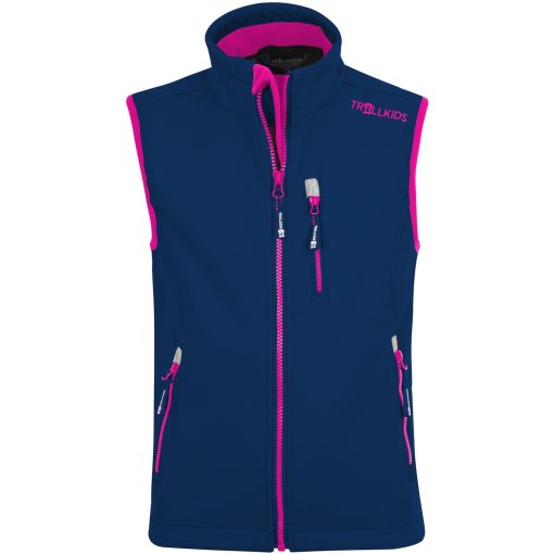 Foto de Trollkids Chaleco Softshell Niño - Trollfjord - Navy/Magenta