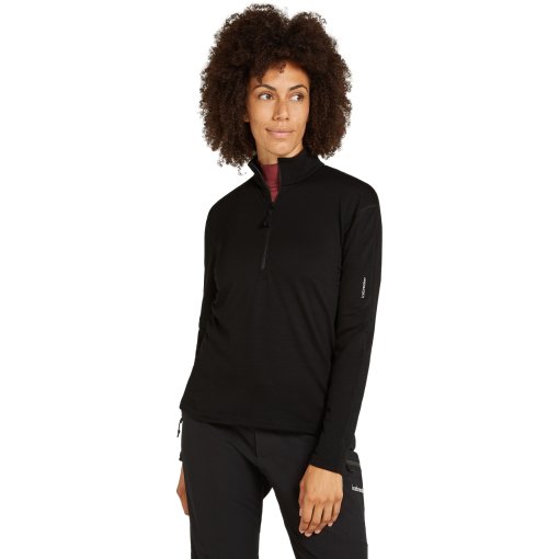 Foto de Icebreaker Jersey Mujer - Merino 360 Realfleece™ Elemental Half Zip - Negro