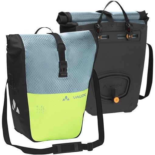 Productfoto van Vaude Aqua Back Color Fietstas (rec) (Paar) - 2x24L - nordic blue/bright green