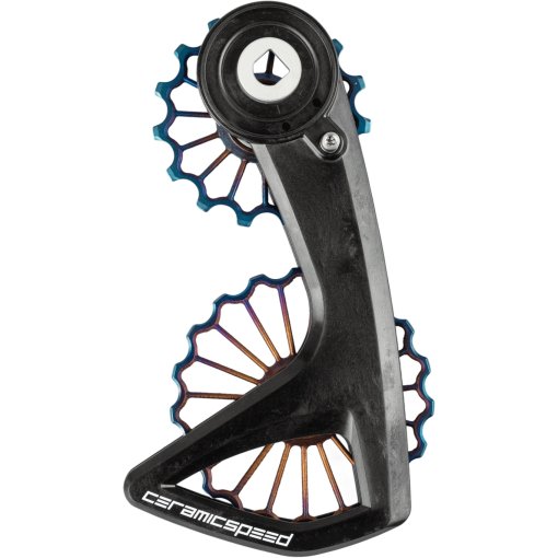 Productfoto van CeramicSpeed OSPW RS Derailleurwieltjesysteem - 3D Ti | Gecoate Lagers | voor SRAM RED D1/E1 / Force D1 AXS V2 - oil slick PVD gecoat