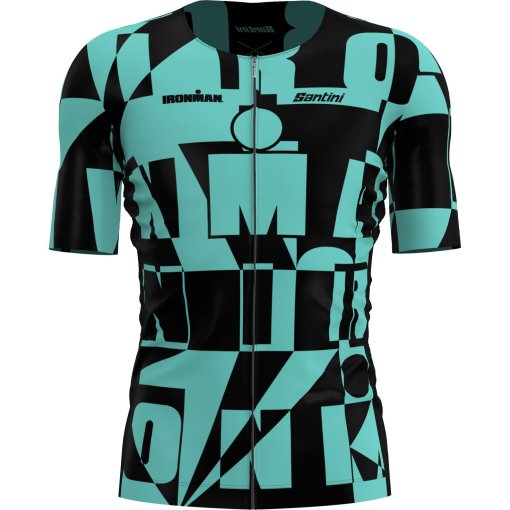 Immagine prodotto da Santini Maglia a Maniche Corte Triathlon Uomo - Enigma IRONMAN 4I63SS00ENIGM - acqua AC