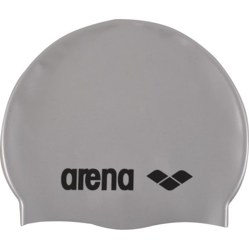 Produktbild von arena Classic Silicone Badekappe - Silber/Schwarz