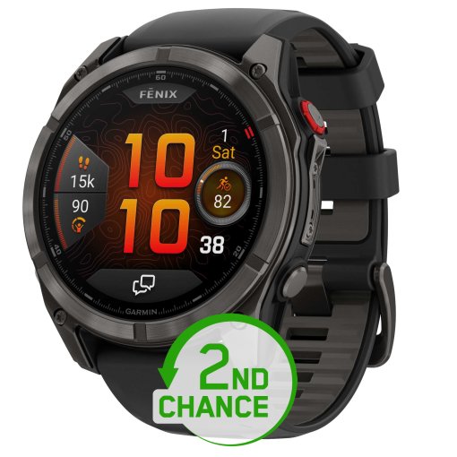 Photo produit de Garmin Smartwatch GPS - fenix 8 Pro AMOLED Sapphire - 51mm - Black/Carbon Grey DLC Titanium - Second Choix