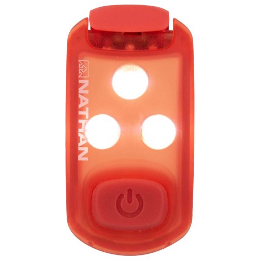Foto de Nathan Sports Luz de Seguridad - StrobeLight LED Clip - Vibrant Orange/Tangerine Tango
