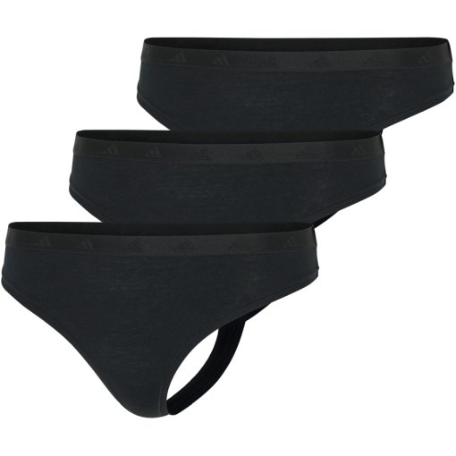 Picture of adidas Sports Underwear Active Essentials Cotton Low Rise Thong Women - 3 Pack - black