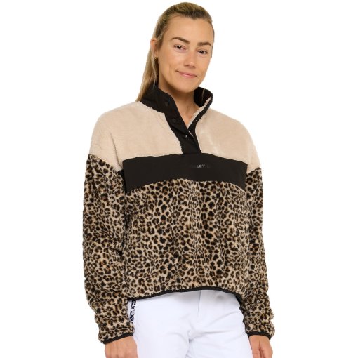 Foto de DHaRCO Jersey Polar Mujer - Sherpa Half Zip - Leopard