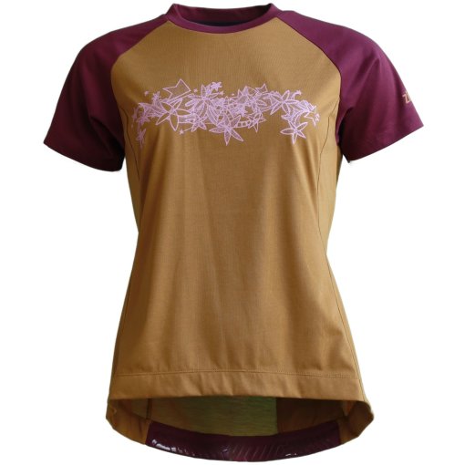 Photo produit de Zimtstern Maillot VTT à Manches Courtes Femme - PureFlowz - golden brown/windsor wine