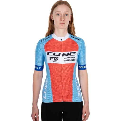 Foto de CUBE Maillot de Manga Corta Road/XC Mujer - X Factory Racing - blue´n´orange