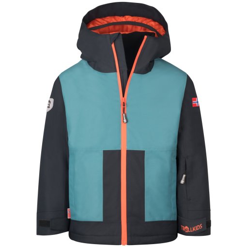 Foto de Trollkids Chaqueta Niño - Rauland - Stormy Blue/Negro/Flame Orange
