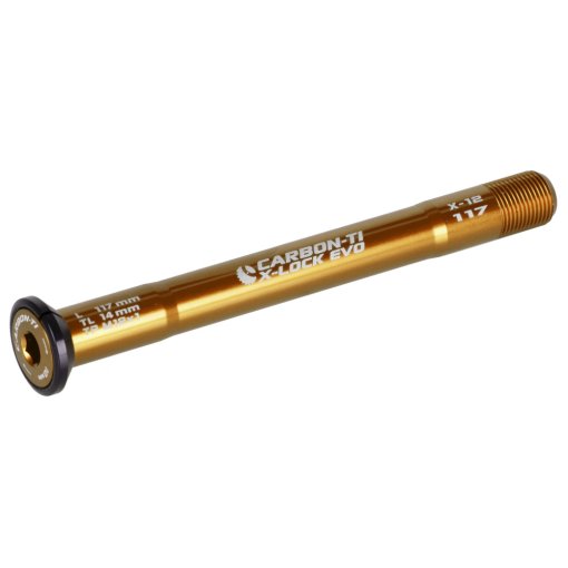Foto de Carbon-Ti X-Lock EVO Eje pasante - 12x100mm - X-12 - M12x1.0mm - Longitud 117mm - oro