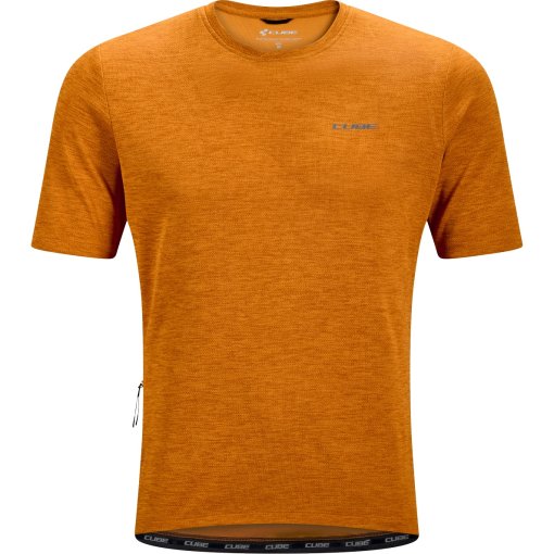 Picture of CUBE Gravel Short Sleeve Jersey Men - mustard