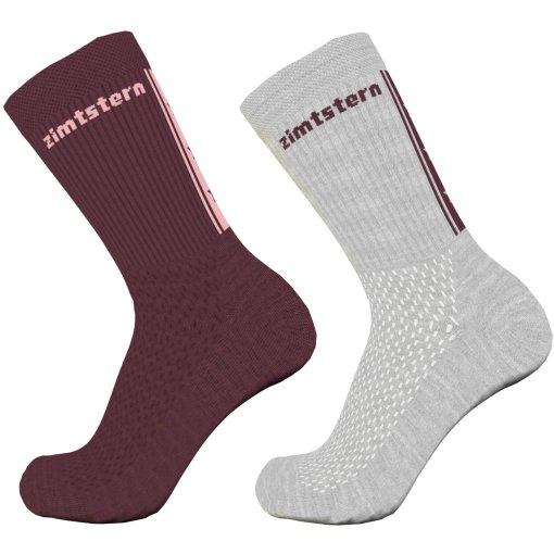 Foto de Zimtstern Calcetines Medianos el Pack de 2 - Starsockz - Glacier Grey Melange/Windsor Wine