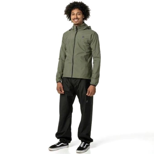 Foto de AGU Traje de Agua - Essential GO - Kit de Pantalones Impermeables y Chaqueta Impermeable - army green