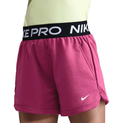 Foto de Nike Pantalones cortos Niños - Pro Fleece Dri-FIT - sweet beet/sweet beet/black/white HQ9313-634