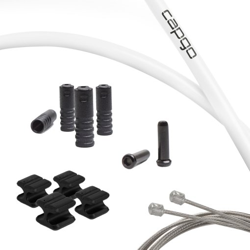 Immagine prodotto da capgo Kit di Cavo di Cambio - Blue Line | Double (2x) - Road (Campagnolo) | bianco