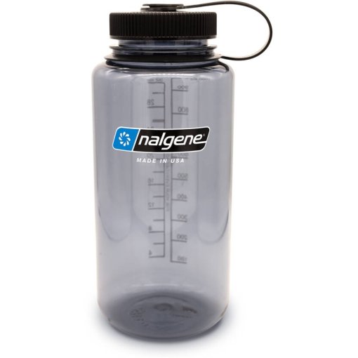 Productfoto van Nalgene Wide Mouth Sustain Drinkfles - 1L - grijs/zwart