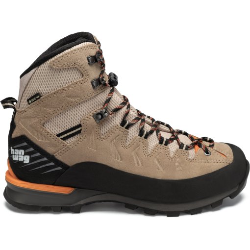 Photo produit de Hanwag Chaussures de Randonnée Homme - Makra Pro GTX - Lightbrown/Orange