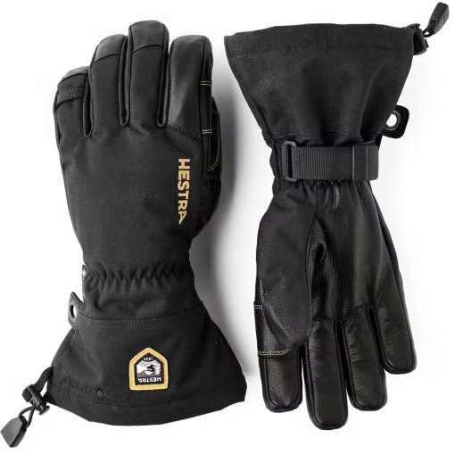 Foto de Hestra Guantes de Esquí de 5 Dedos - Army Leather GoreTex - negro/negro