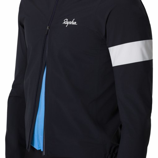 Rapha Core Rain Jacket Men - black/white | BIKE24